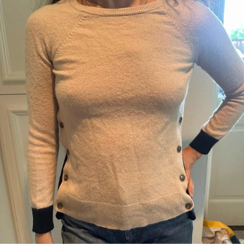 J. Crew Classic Crew Neck Sweater with Elbow Patches